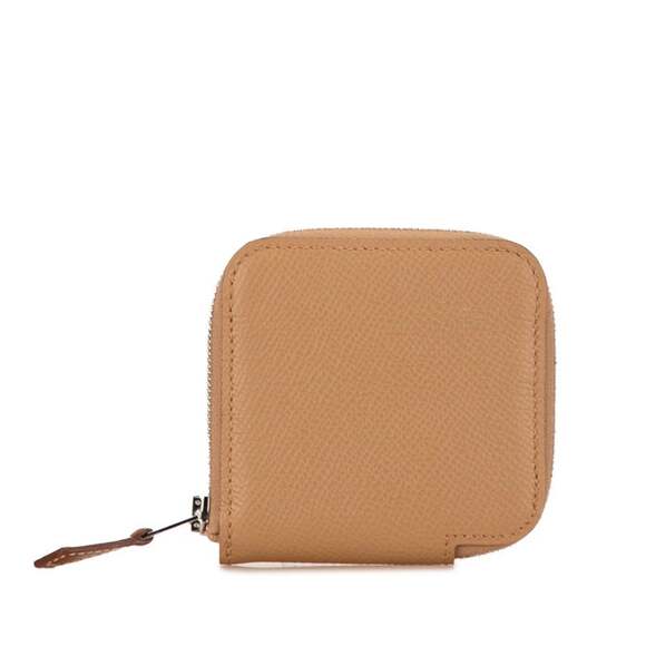 Hermes Azap Compact Silk In Coin Case Purse Etoupe Greige Epsom Leather ...